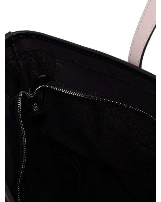 Karl Lagerfeld Black Logo-Print Tote Bag