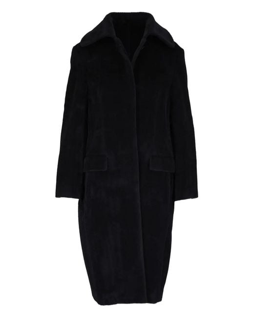 Kiton Black Mantel Mit Taschen