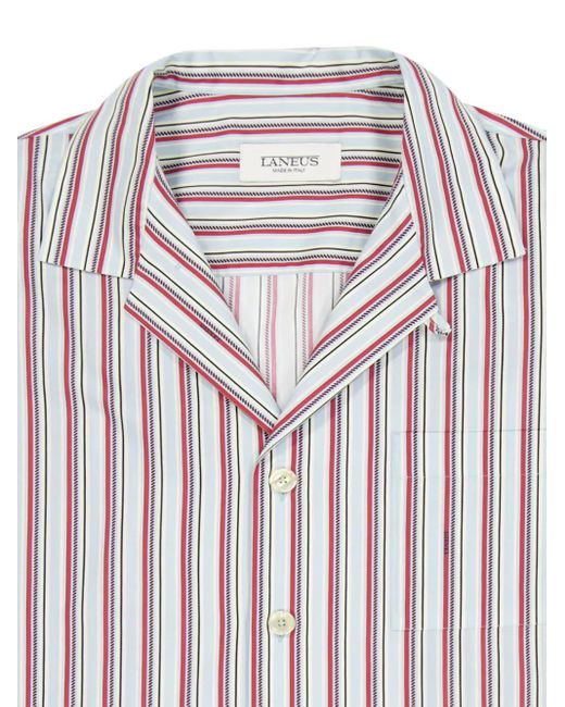 Laneus White Striped Shirt