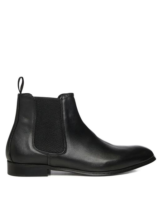 Giuliano Galiano Black Elvis Chelsea Boots for men