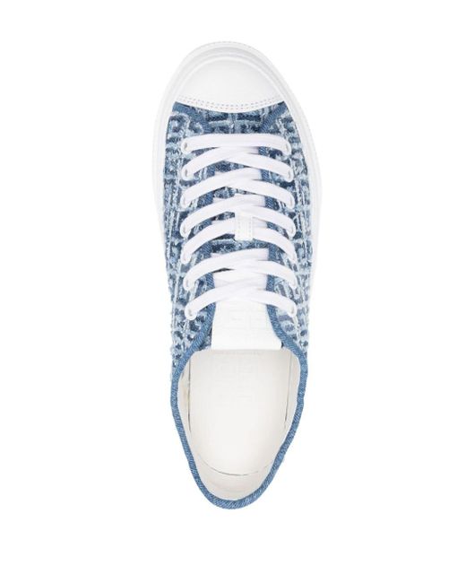 Givenchy City 4g Denim Sneakers in het Blue