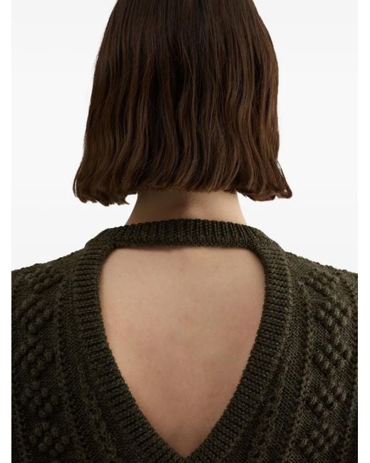Jil Sander Green Pull À Manches Longues