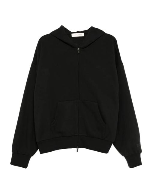 Fear Of God Black Classic Fleece Zip-Up Hoodie for men