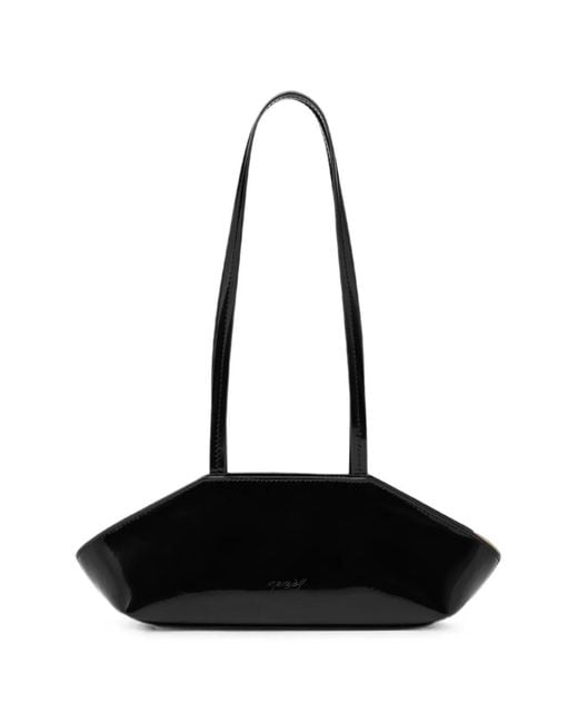 Marsèll Black Sapi Patent-Finish Shoulder Bag