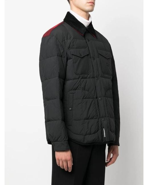Woolrich Black Quilted Press-Stud Fastening Jacket for men