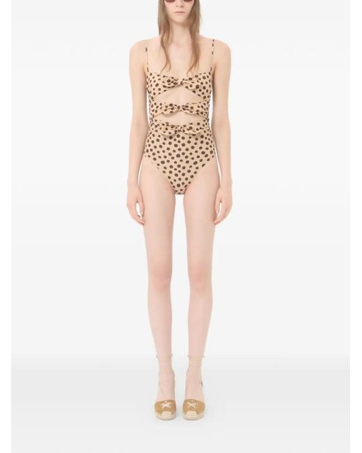 Valentino Garavani White Lycra One-Piece Swimsuit
