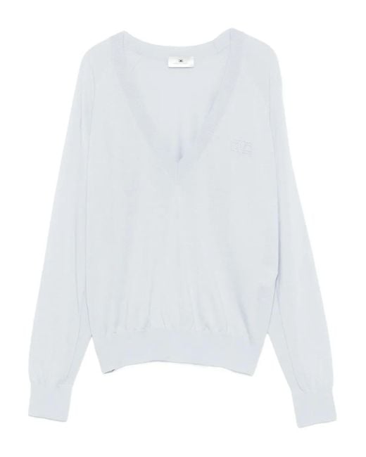 Jersey con motivo del logo Elisabetta Franchi de color White