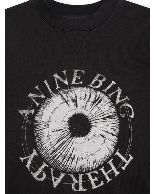 Jersey con logo estampado Anine Bing de color Black
