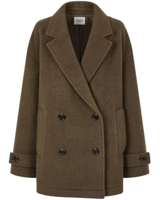 Studio Tomboy X Brown Double-Breasted Coat