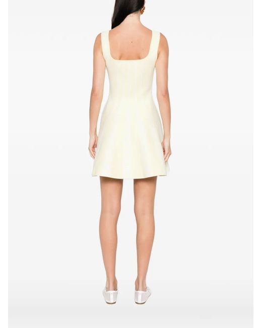 Maje Natural Jacquard Knit Short Dress