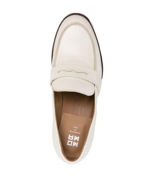 Moma Natural Leather Penny Loafers