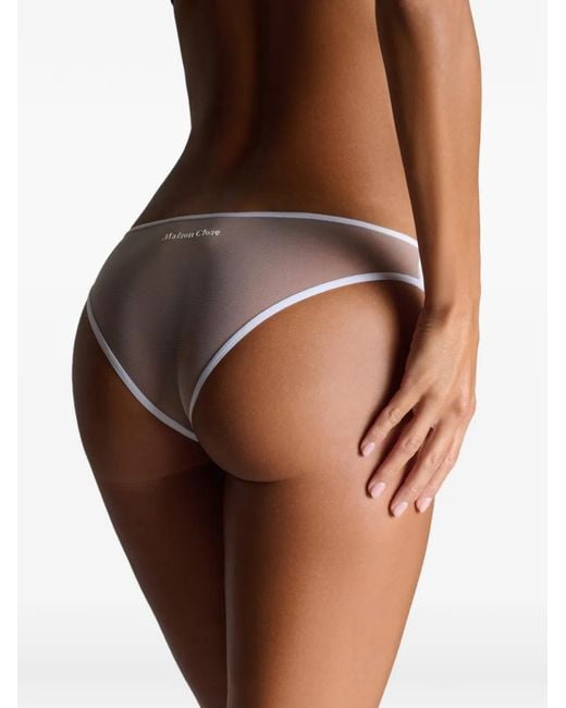 Maison Close White Panorama Mesh Briefs