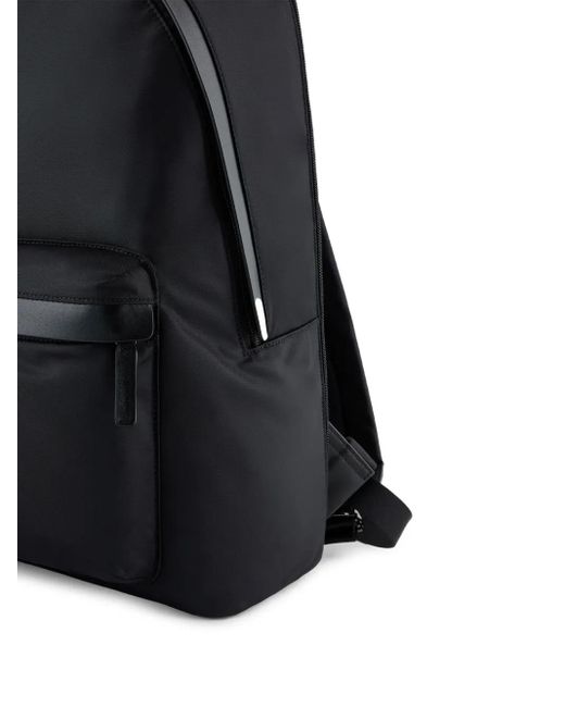 Emporio Armani Black Nylon Backpack for men