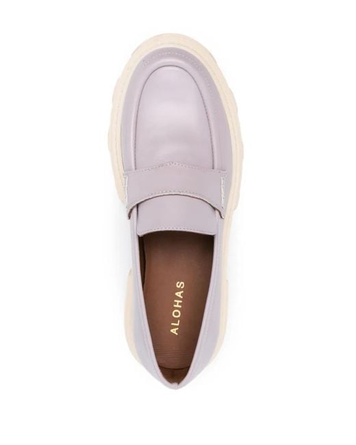 Alohas Pink Trailblazer 55Mm Leather Loafers