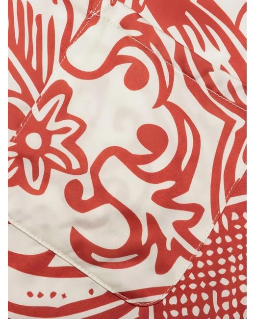 Honor The Gift Red Patterned-Print Long-Sleeves Shirt for men