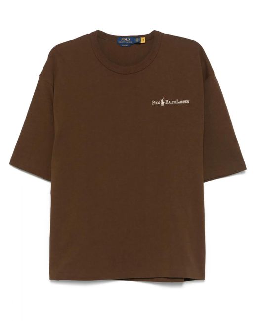 メンズ Polo Ralph Lauren ロゴ Tシャツ Brown