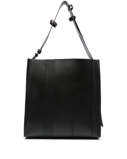 Sunnei Black Gomma 9 Striped Shoulder Bag