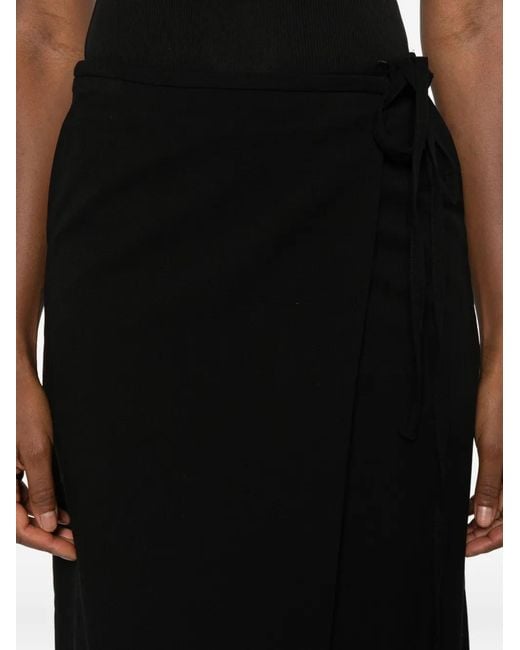 DUNST Black Wrap-Tie Skirt
