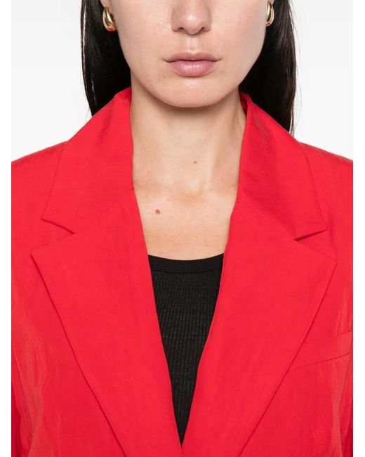 Blumarine Red Single-Breasted Blazer