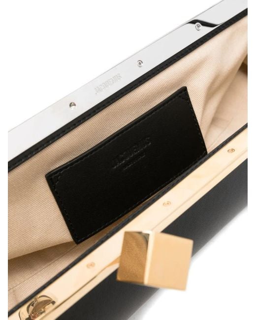 Jacquemus Black 'La Pochette Salon' Shoulder Bag With Kiss-Lock Closure And Removable Shoulder Strap