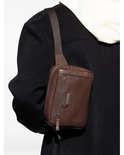 Iceberg Brown Leather Belt Bag for men