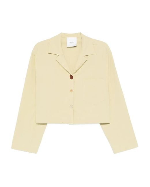 Nanushka Cropped Blouse in het Natural