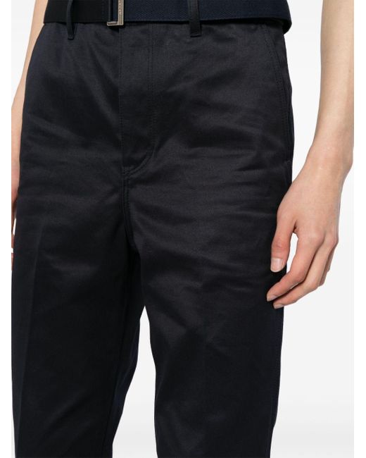 Pantalon slim à taille basse Sacai pour homme en coloris Black