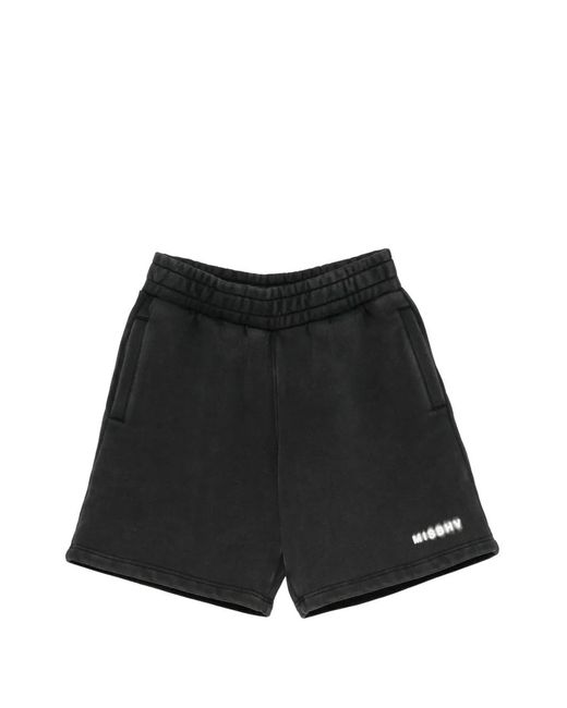 M I S B H V Black Community Logo-Print Shorts