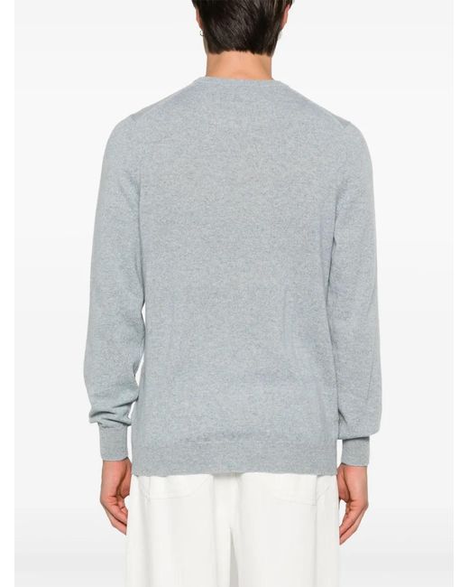 Fedeli Gray Cashmere Sweater for men