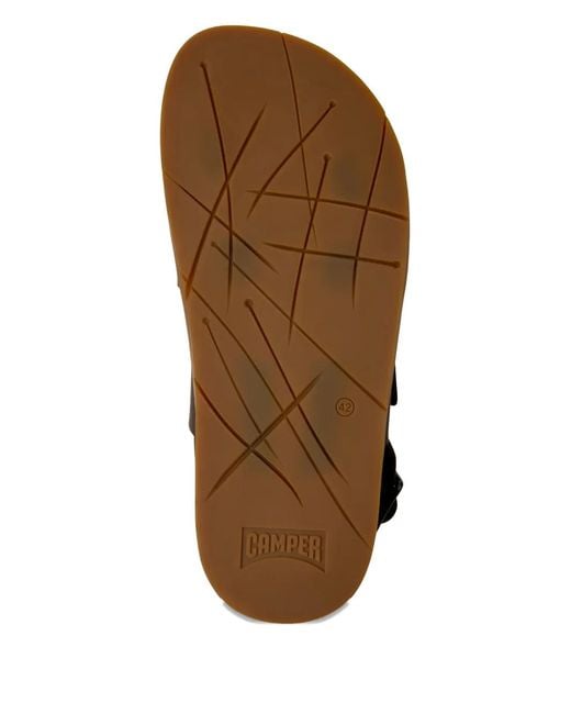 Camper Brown Lluc Buckled-Strap Sandals for men