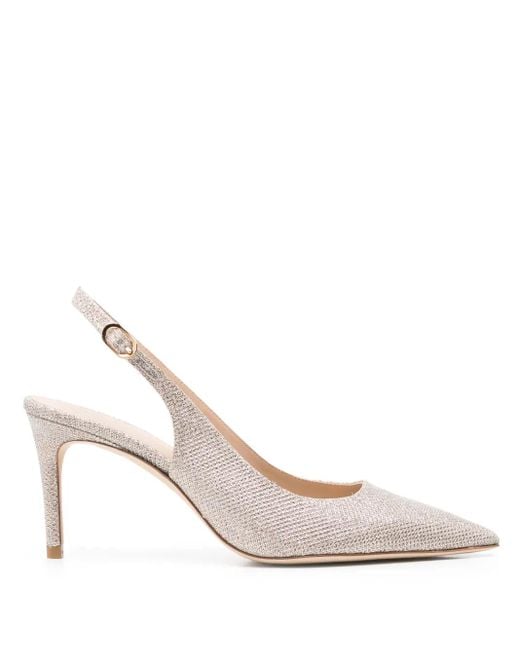 サンダル・ミュール Stuart Weitzman STUART POWDER SLING BACK 7 (SL038 POUDRE) Stuart Weitzman Stuart Powder Sling Back 7 in White | Lyst