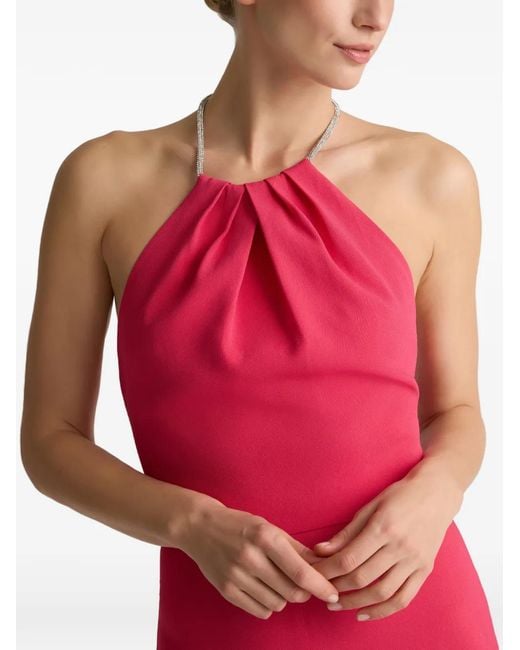 St. John Pink Halter Neck Gown