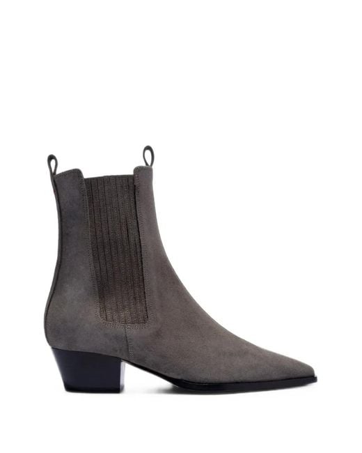 Aeyde Brown Agata Suede Ankle Boots