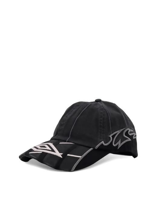 Umbro Black Logo-Embroidery Baseball Hat for men