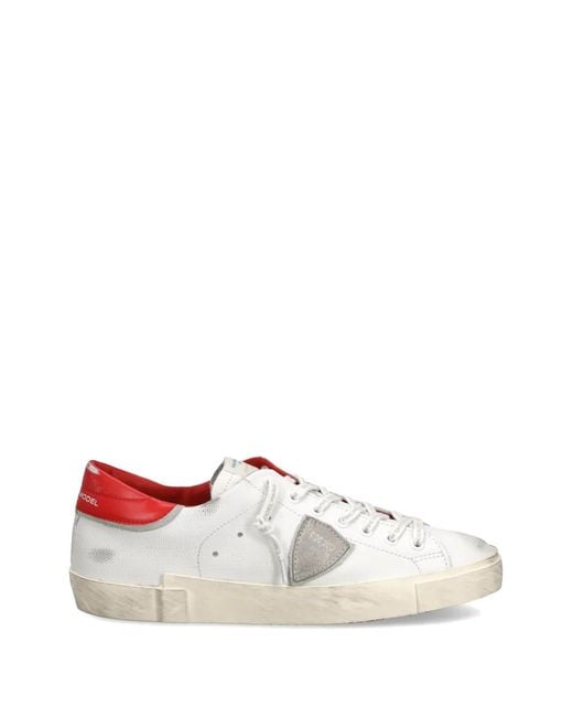 Zapatillas Con Parche Triangular Philippe Model de hombre de color White