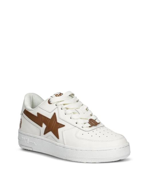 A Bathing Ape White Bapesta Os Sneakers