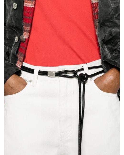 DUNST White Belt Loops Jeans