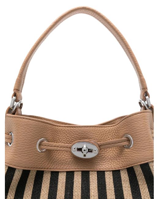Zanellato Black Small Monda Vimini Bucket Bag