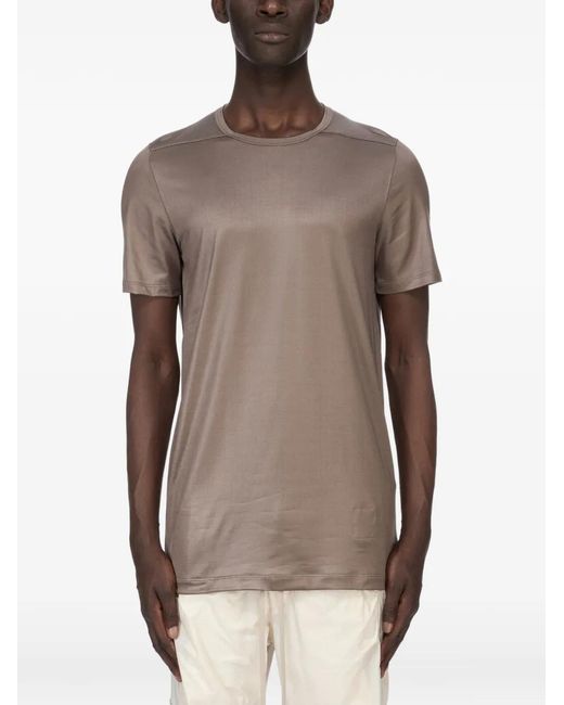 Rick Owens Brown Level Seam-Detail T-Shirt for men