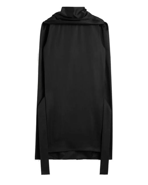 Totême  Cocon Mini-Jurk Met Sjaaldetail in het Black