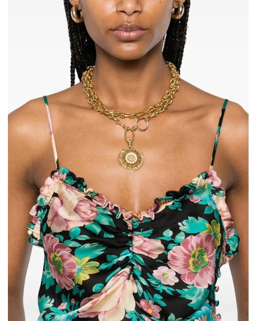 Chloé Black Oberteil Mit Blumenmuster