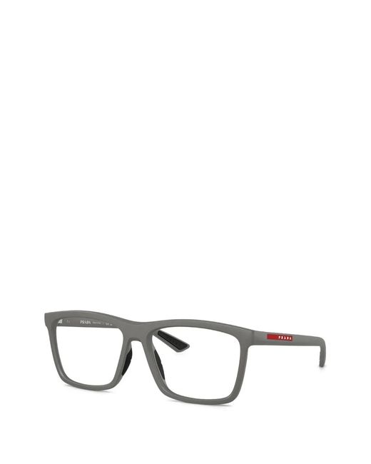 Prada Linea Rossa Gray Ps 01Tv Rectangle-Frame Glasses