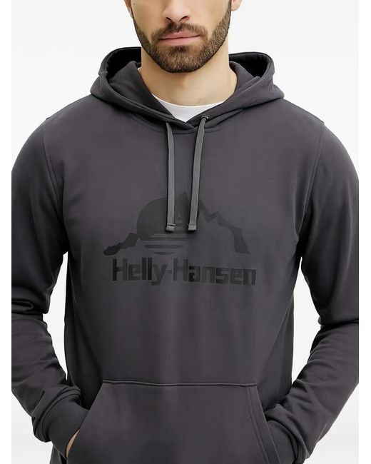 Helly Hansen Gray Graphic Hoodie for men