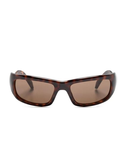 Balenciaga Brown Hamptons Rectangle-Frame Sunglasses