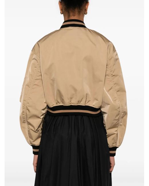 Ermanno Scervino Cropped Bomberjack in het Natural