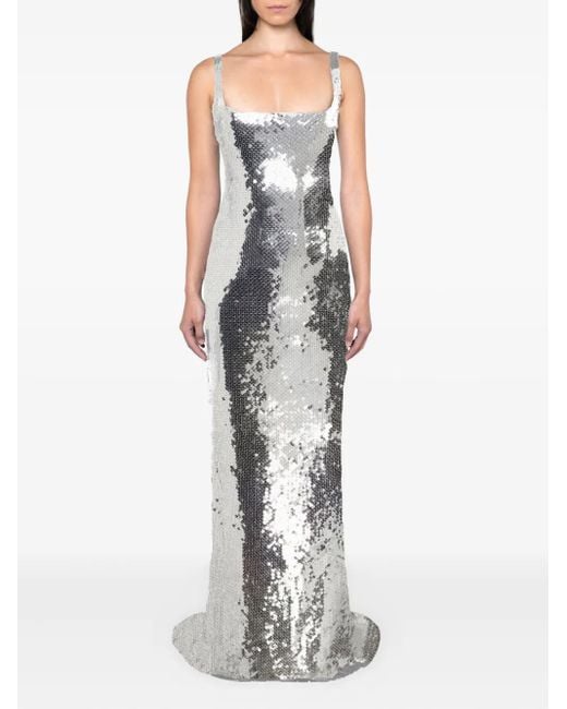 16Arlington Gray Electra Sequinned Gown