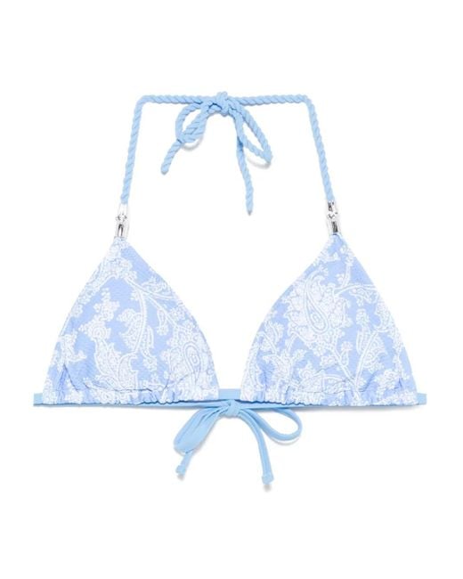 Heidi Klein Blue Playa Paraiso Bikini Top