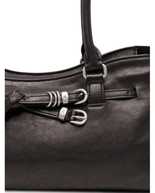 MARGE SHERWOOD Black Sac À Main En Cuir À Détail De Boucles