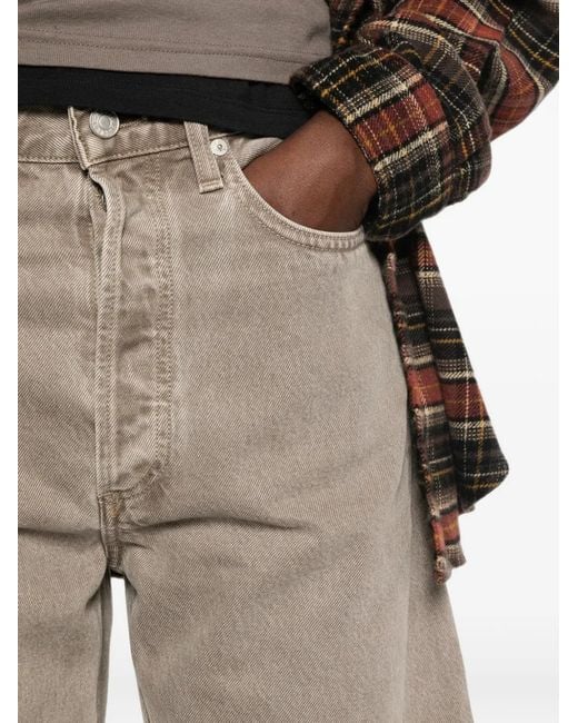 Agolde White Luna Belt-Loop Jeans
