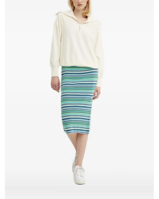 Gant Blue Sweatshirt Mit Kurzem Reißverschluss